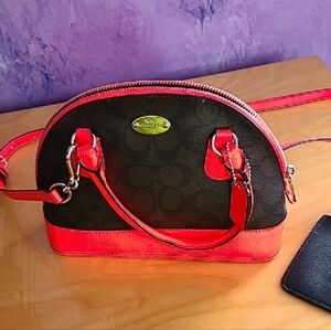 Coach Black and Red Crossbody Bag